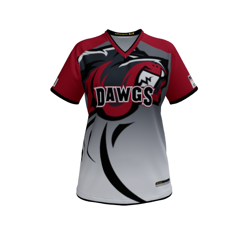 Ladies Custom Jerseys Bulldog Womens VNeck Jersey 2.0. (x 16)