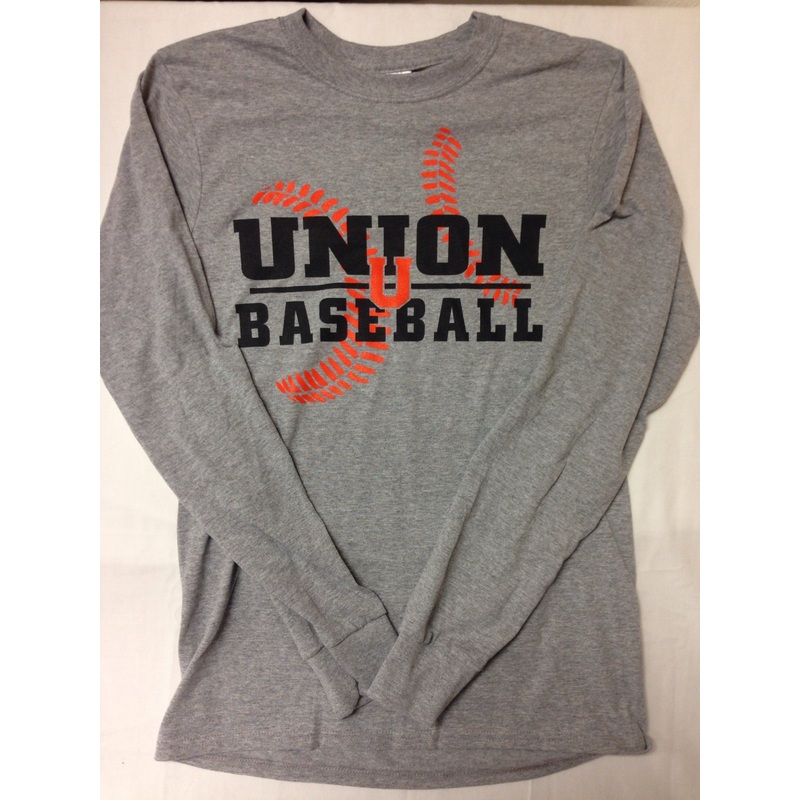Baseball Gray Long Sleeve Tee|Small|Medium|Large|XL|2XL|3XL|XLT|2XLT|3XLT