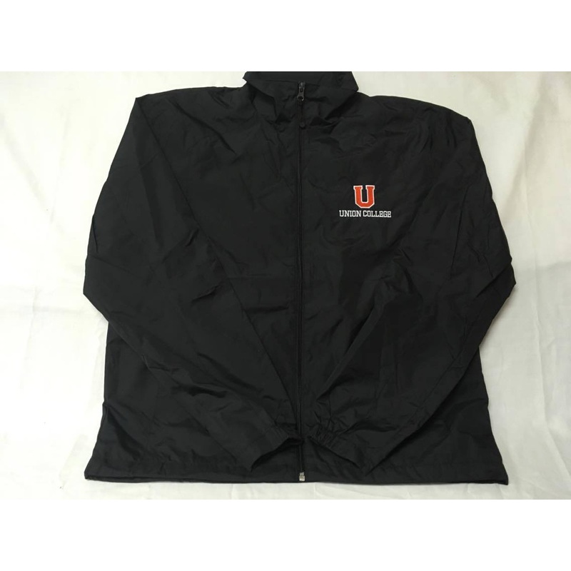 Black Full Zip Windshirt|XSmall|Small|Medium|Large|XLarge|2XLarge|3XLarge|4XLarge