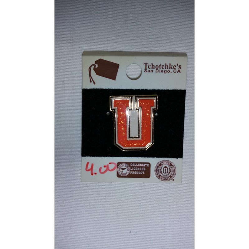 U Lapel Pin w/ Glitter