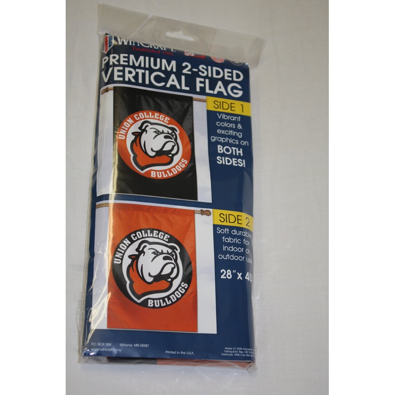 2-Sided Vertical Circle Bulldog Logo Flag