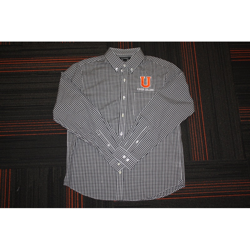 Black and White Gingham Button Down Shirt