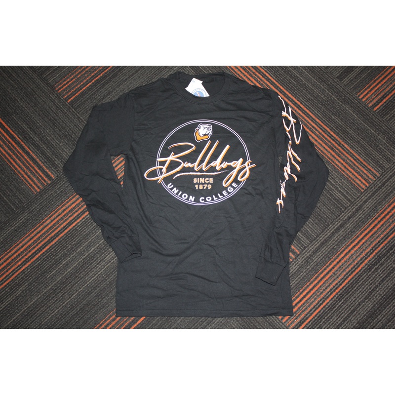 Black LST Bulldogs Circle Logo