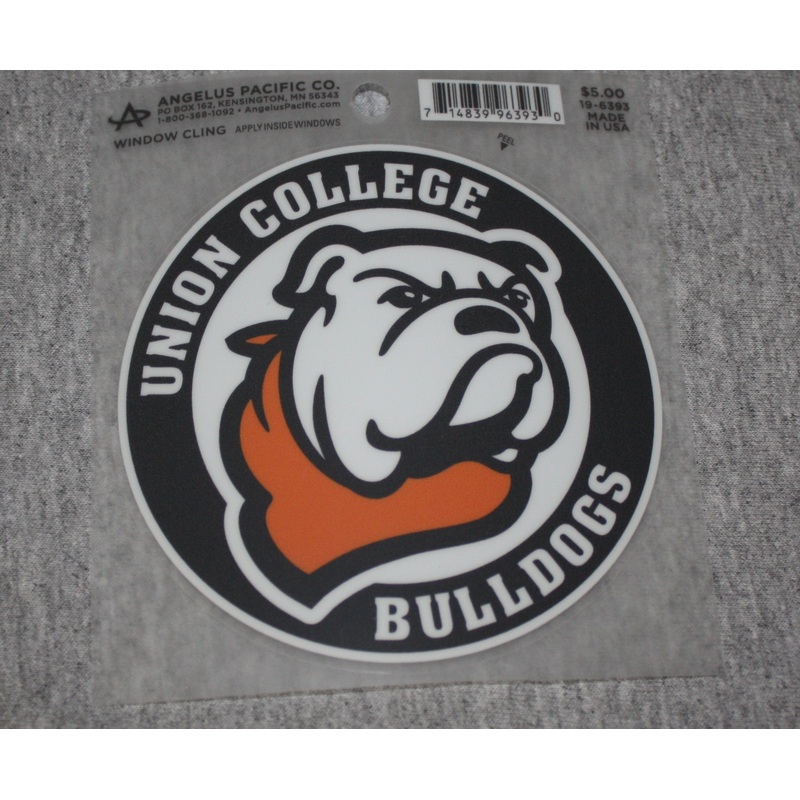 Circle Logo Union College Bulldog Window Cling
