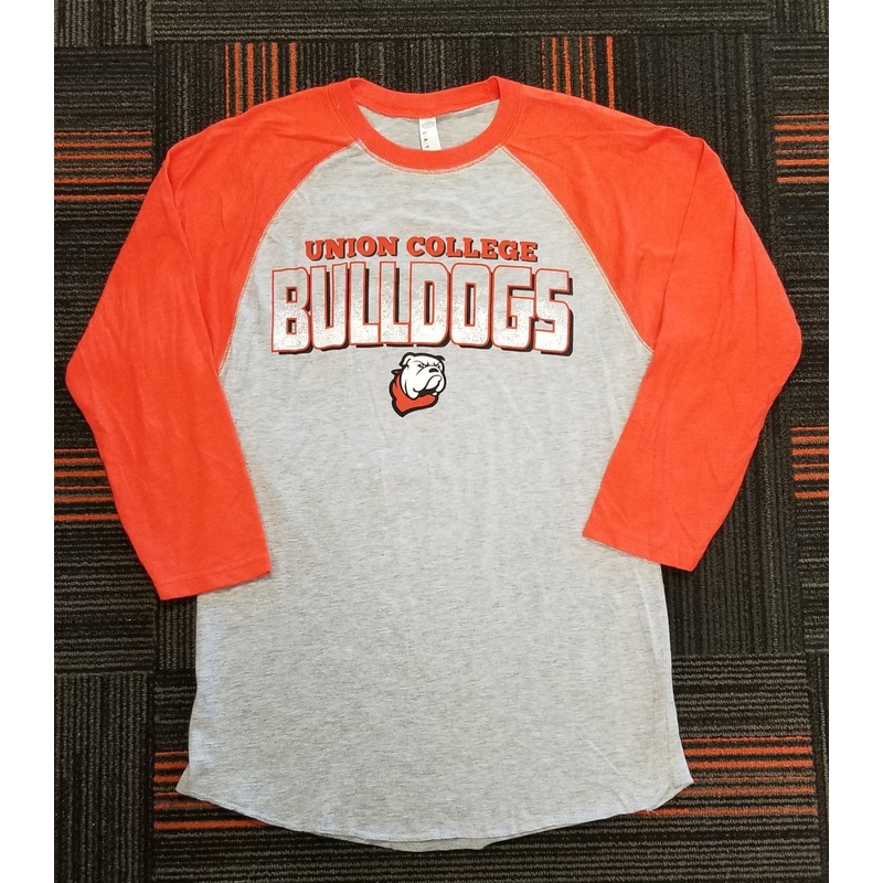 Heather Orange 3/4 Baseball Sleeve Tee
