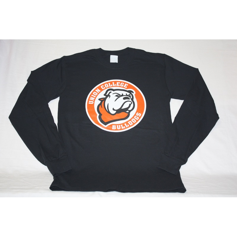 Jet Black Long Sleeve Circle Logo Tee