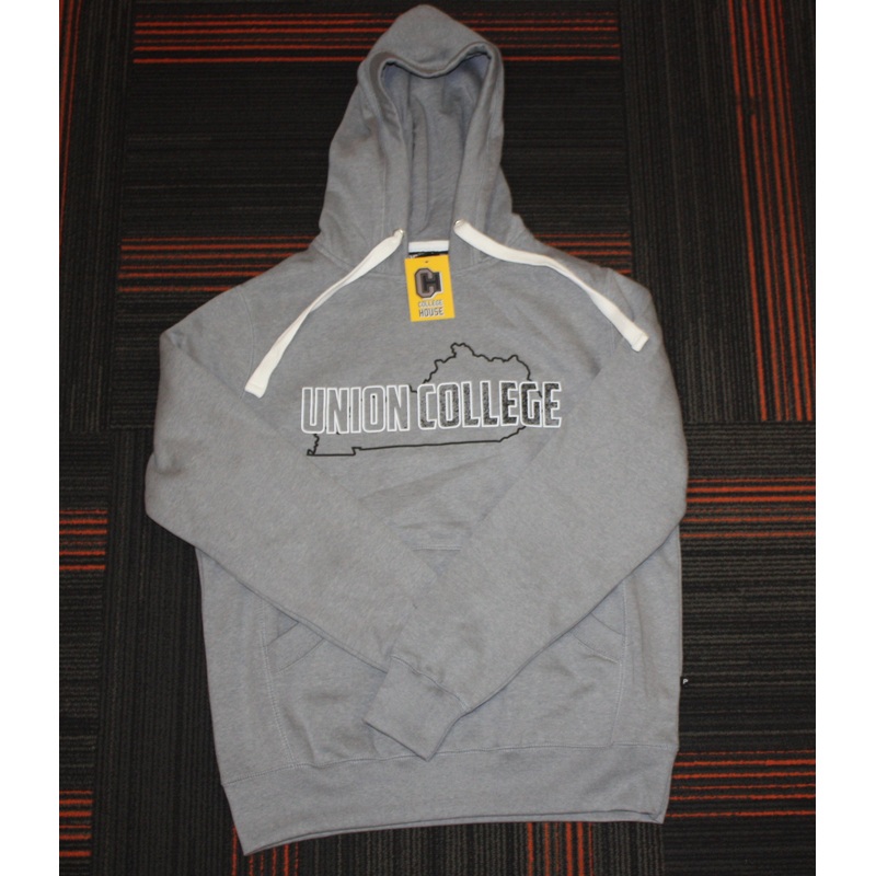 Retro Heather Grey Hoodie w/KY Outline