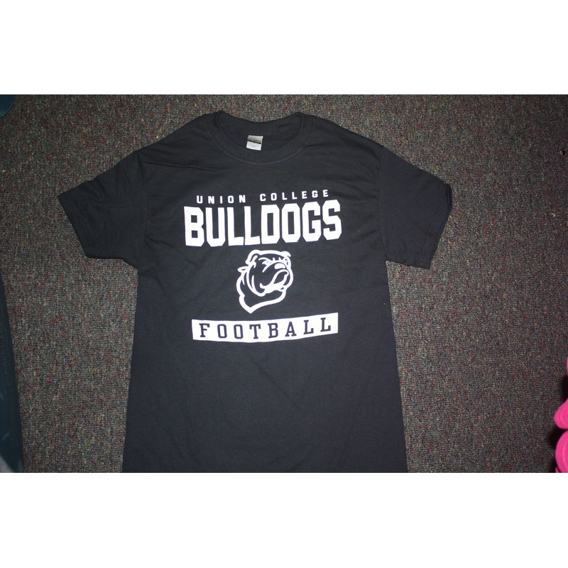 Union Black Bulldog Football Tee