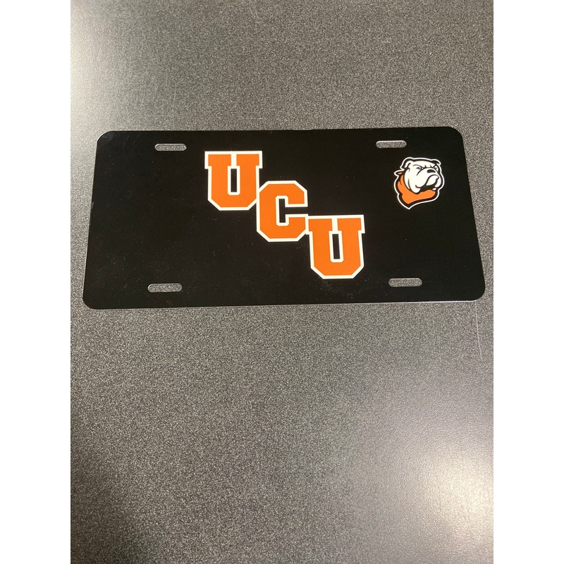 Aluminum UCU with Bulldog Head License Plate