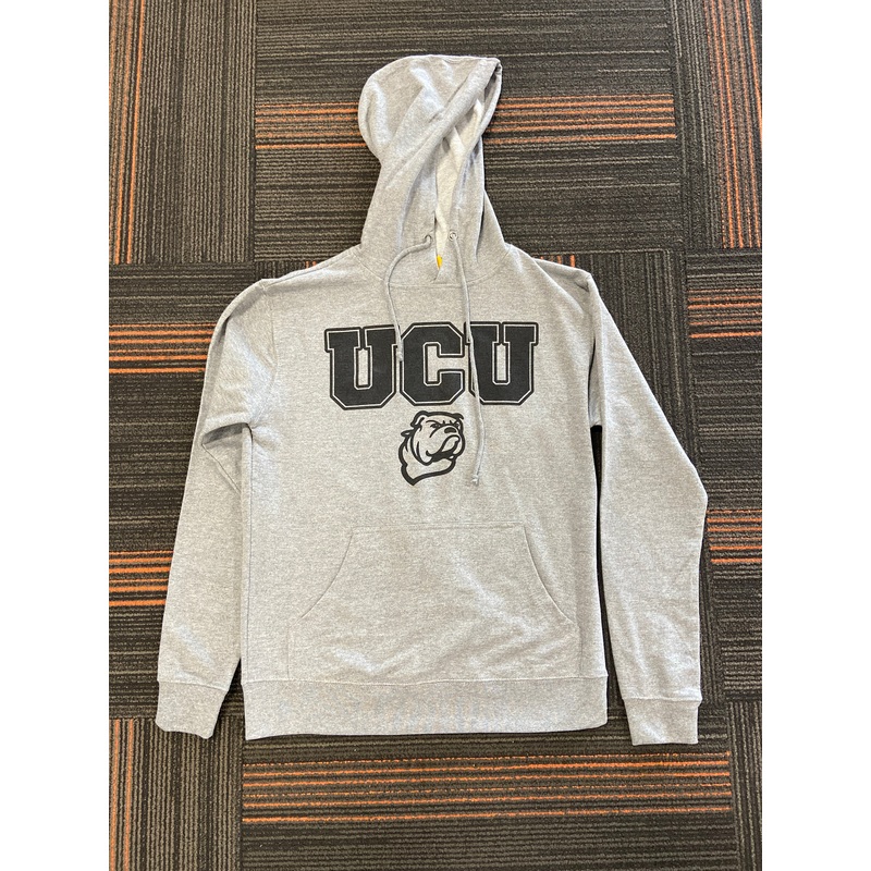 French Terry Heather Pullover Hoodie Black