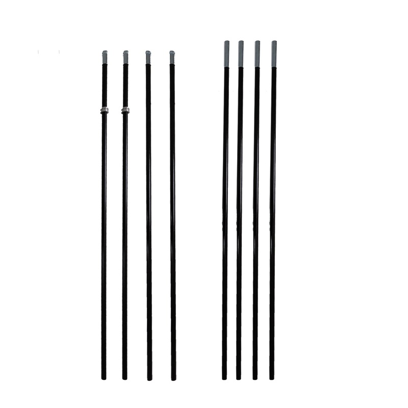 Volleyball Fiberglass Pole Set (4 Upper and 4 Lower Poles only)