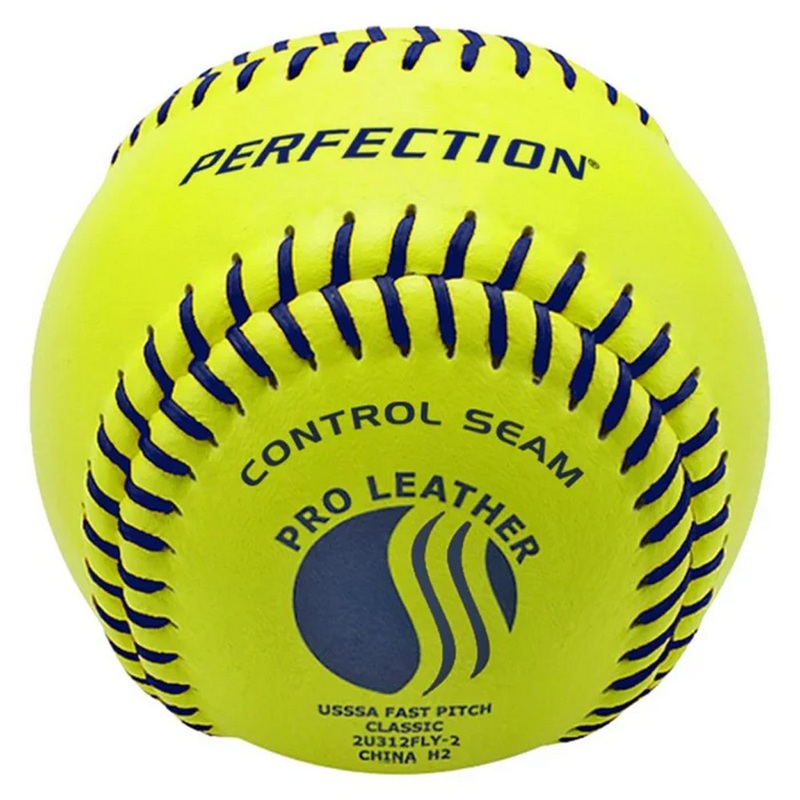 Baden Perfection USSSA .47/375 Leather Cover 12 Fastpitch Softballs (Dozen)