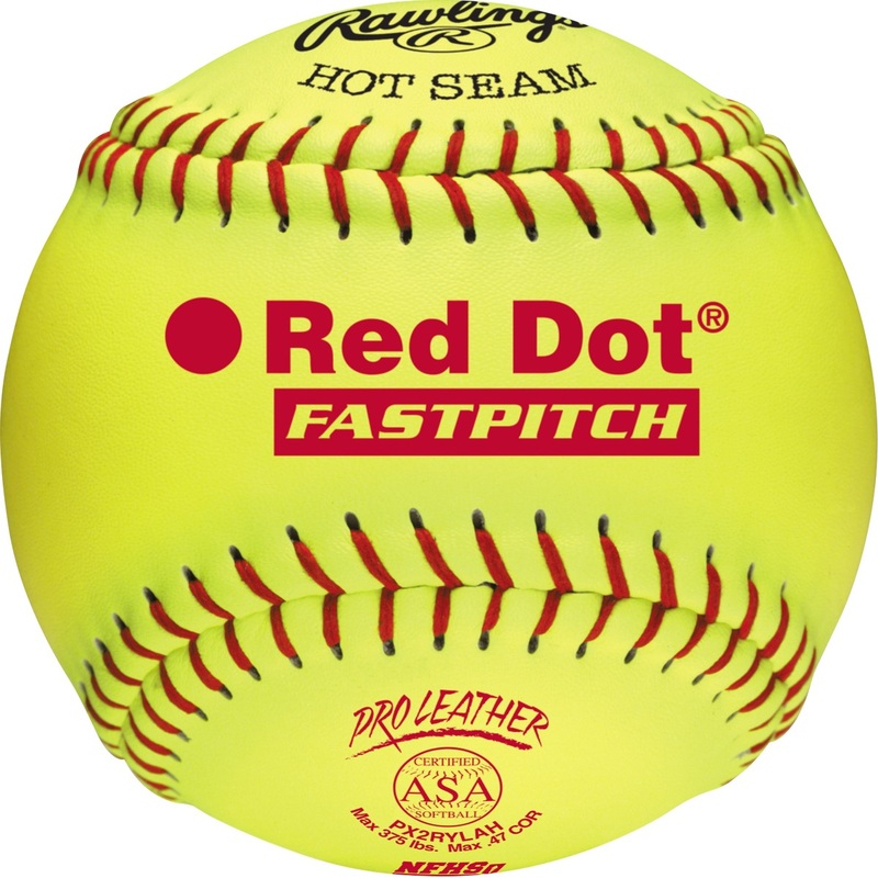 Rawlings 12 ASA Red Dot Pro Leather Fastpitch Softball (DZ)