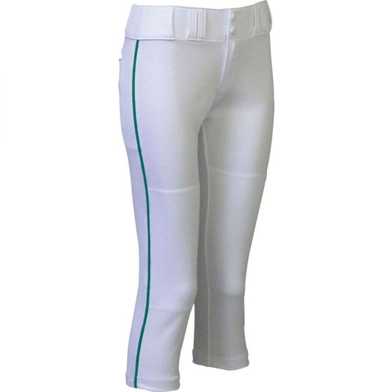 Easton Womens Pro Piped Pant|WHITE | DARK GREEN|2XL