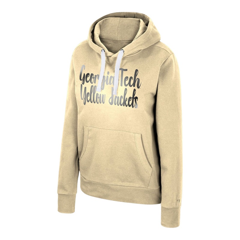 Ladies Georgia Tech Yellow Jackets I’m Gliding Here Gold Hood