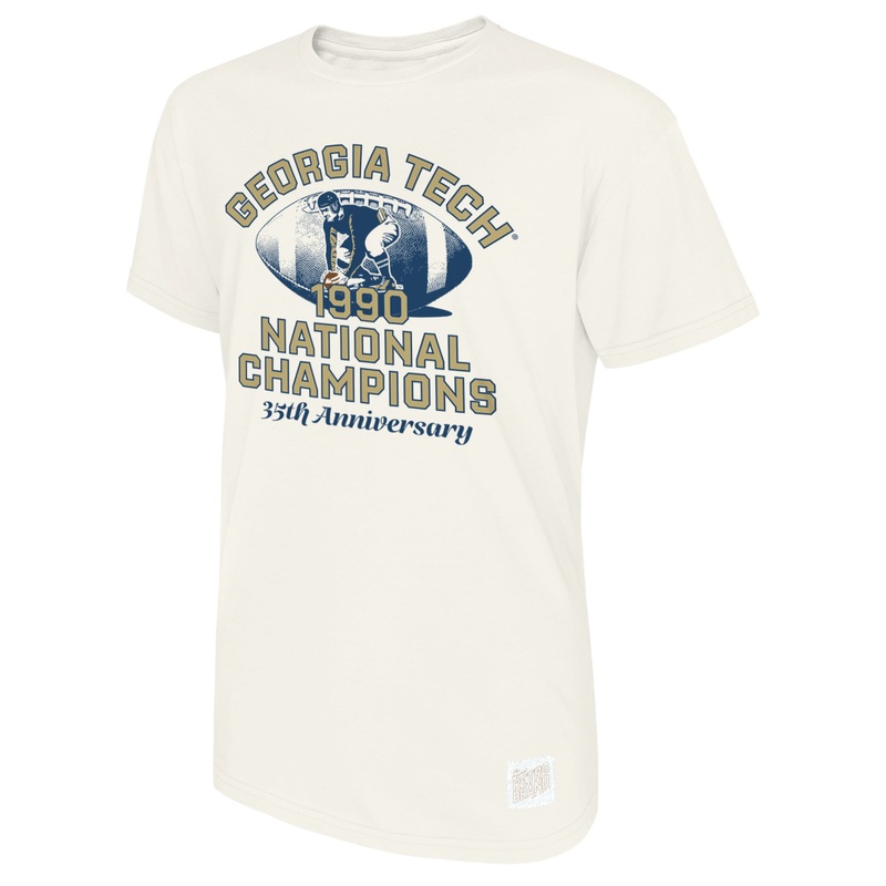 Georgia Tech Yellow Jackets 1990 National Champs Anniversary Retro T-Shirt