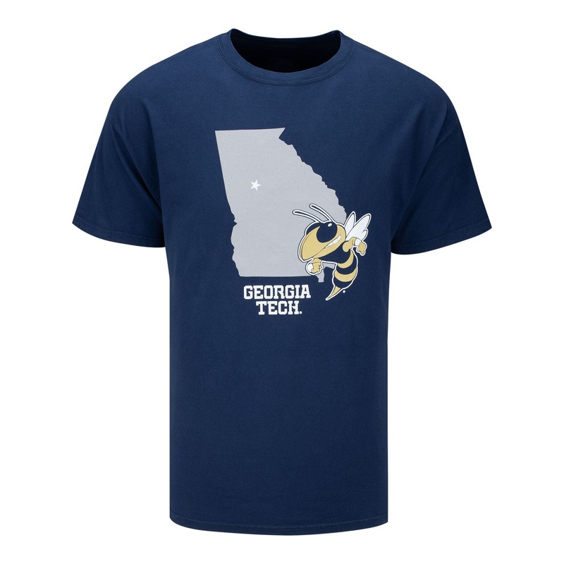 Georgia Tech Yellow Jackets Buzz Georgia Outline T-Shirt