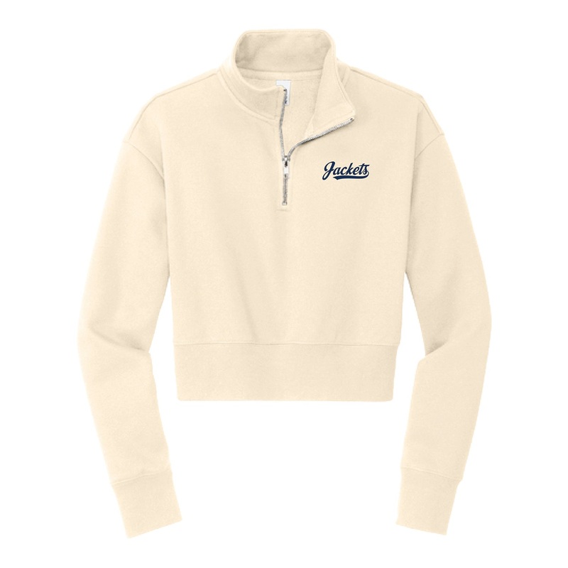 Georgia Tech Yellow Jackets Cream 1/2 Zip Fleece Pullover