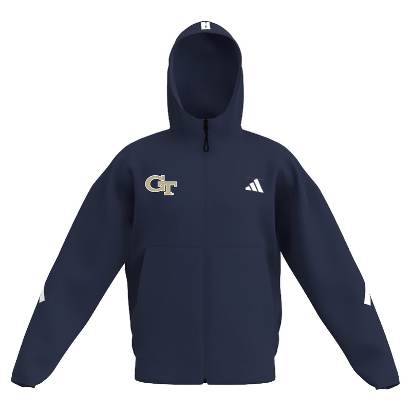 Georgia Tech Yellow Jackets Full Zip Z.N.E. Navy Hooded Sweatshirt