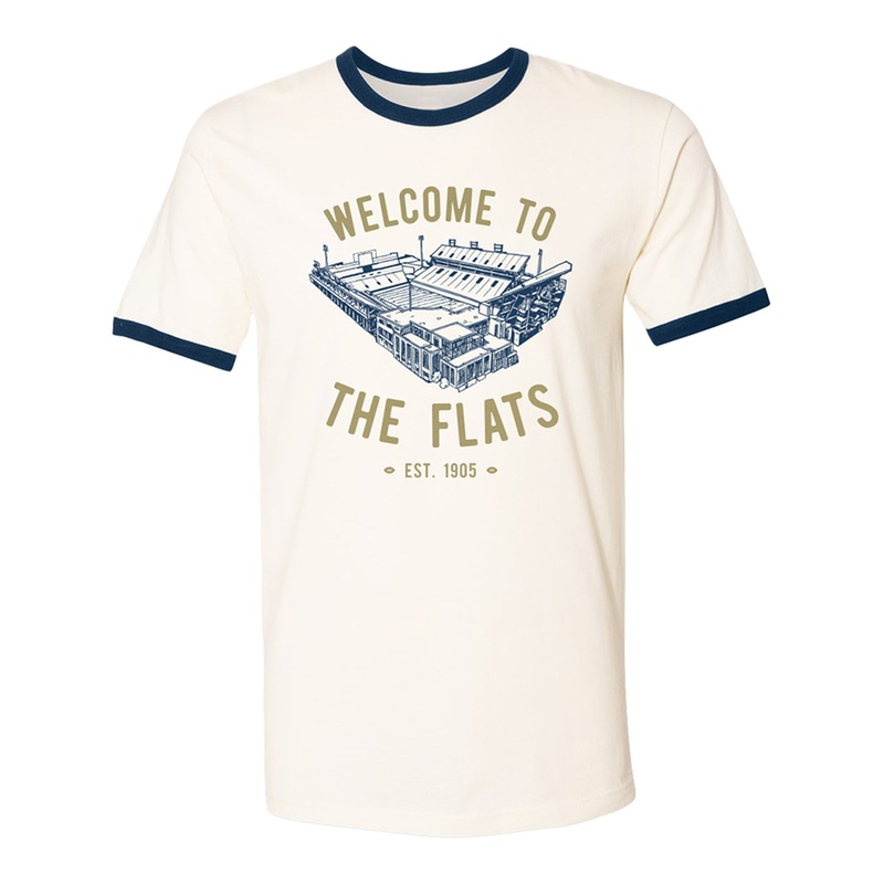 Georgia Tech Yellow Jackets Welcome to the Flats Cream Ringer T-Shirt