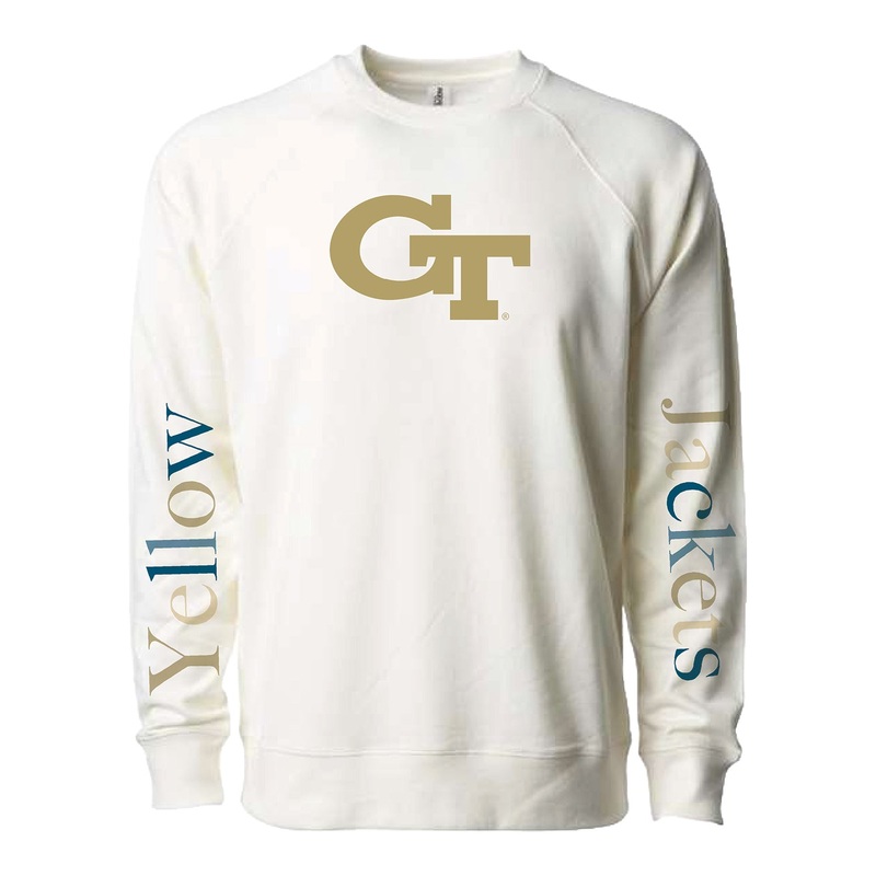 Georgia Tech Yellow Jackets Wordmark Sleeve Crewneck Sweatshirt