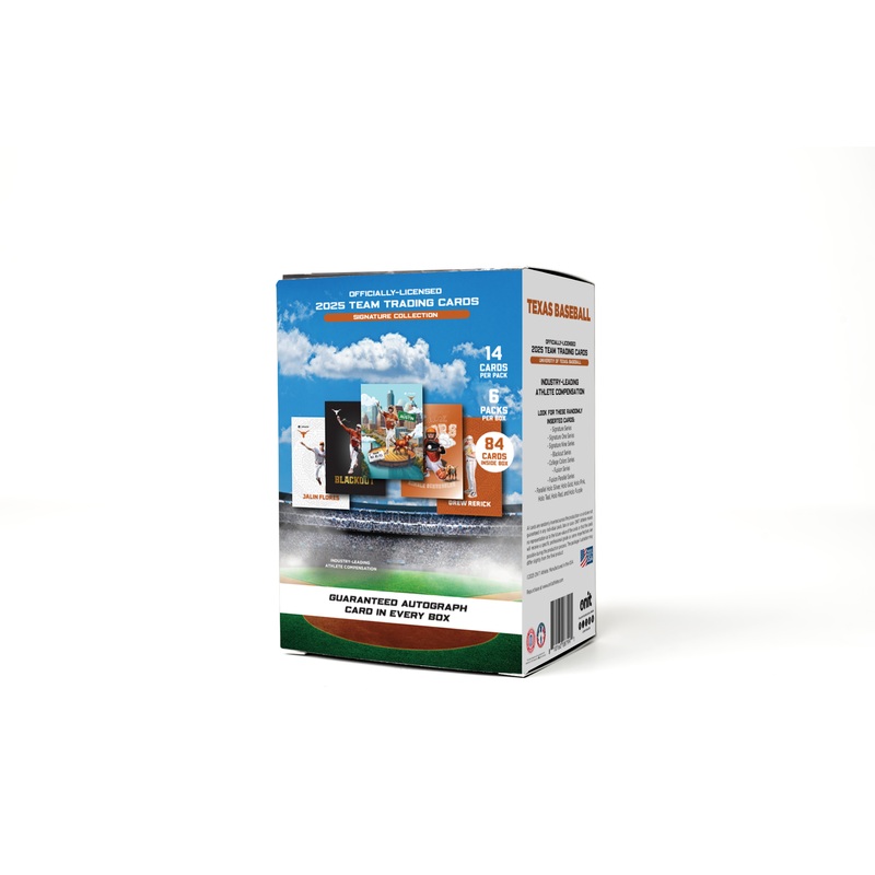 University of Texas 2025 Baseball Trading Cards – Platinum Box with Guaranteed Autograph