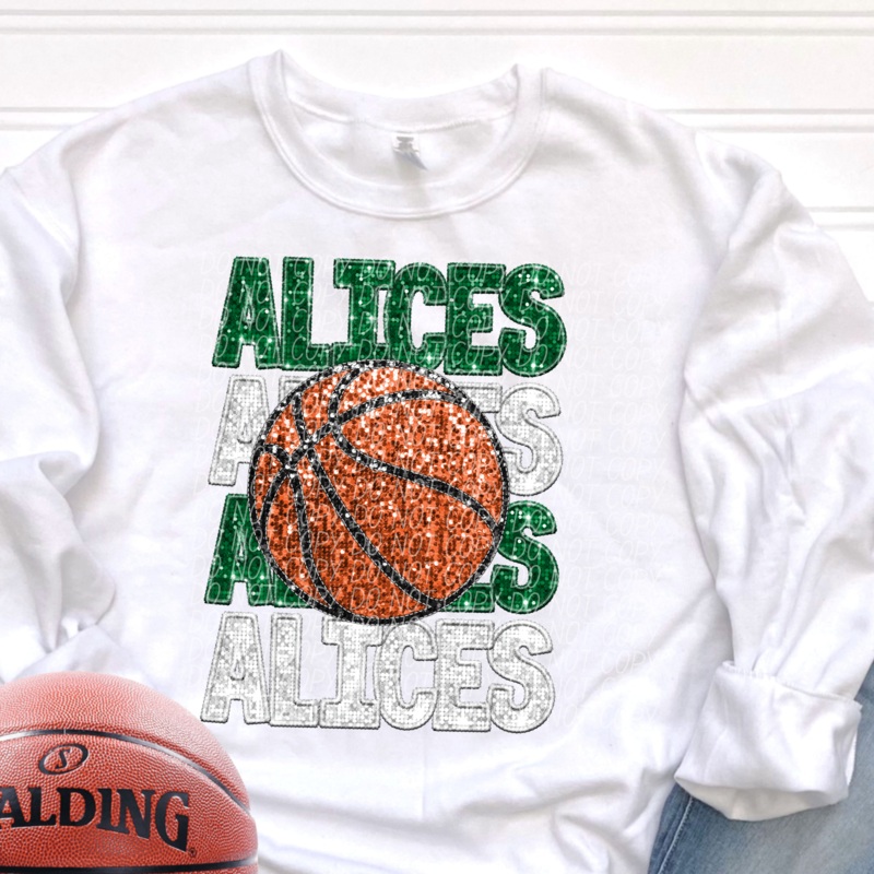 ALICES GREEN WHITE|Infant|Toddler|Youth 8.5|Adult 11″|Adult 12″