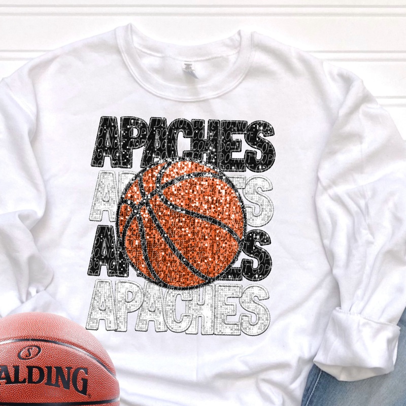 APACHES BLACK WHITE|Infant|Toddler|Youth 8.5|Adult 11″|Adult 12″