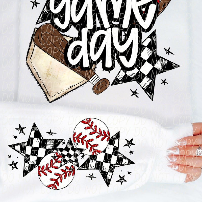 BASEBALL GAME DAY WHITE|Youth|Adult