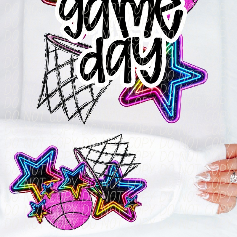 BASKETBALL GAME DAY PINK BLACK