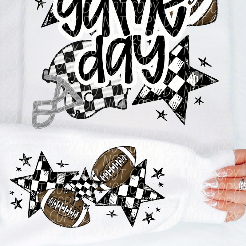 FOOTBALL GAME DAY BLACK|Youth|Adult