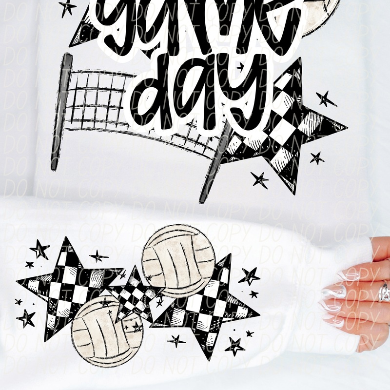 VOLLEYBALL GAME DAY BLACK|Youth|Adult