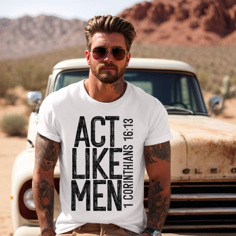 ACT LIKE MEN BLACK|Pocket|Infant|Toddler|Youth|Adult 11″|Adult 12″