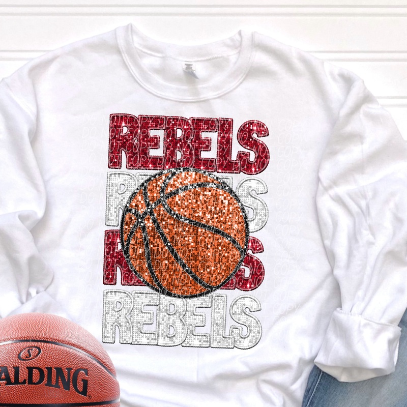 REBELS RED WHITE|Infant|Toddler|Youth 8.5|Adult 11″|Adult 12″