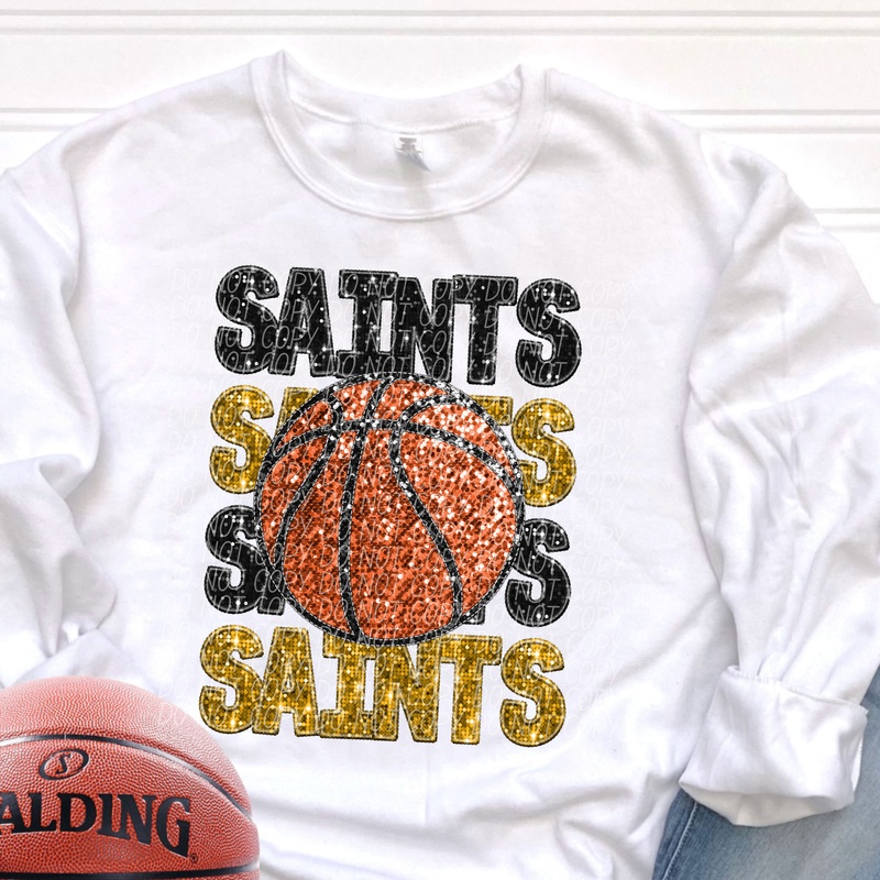SAINTS BLACK GOLD|Infant|Toddler|Youth 8.5|Adult 11″|Adult 12″