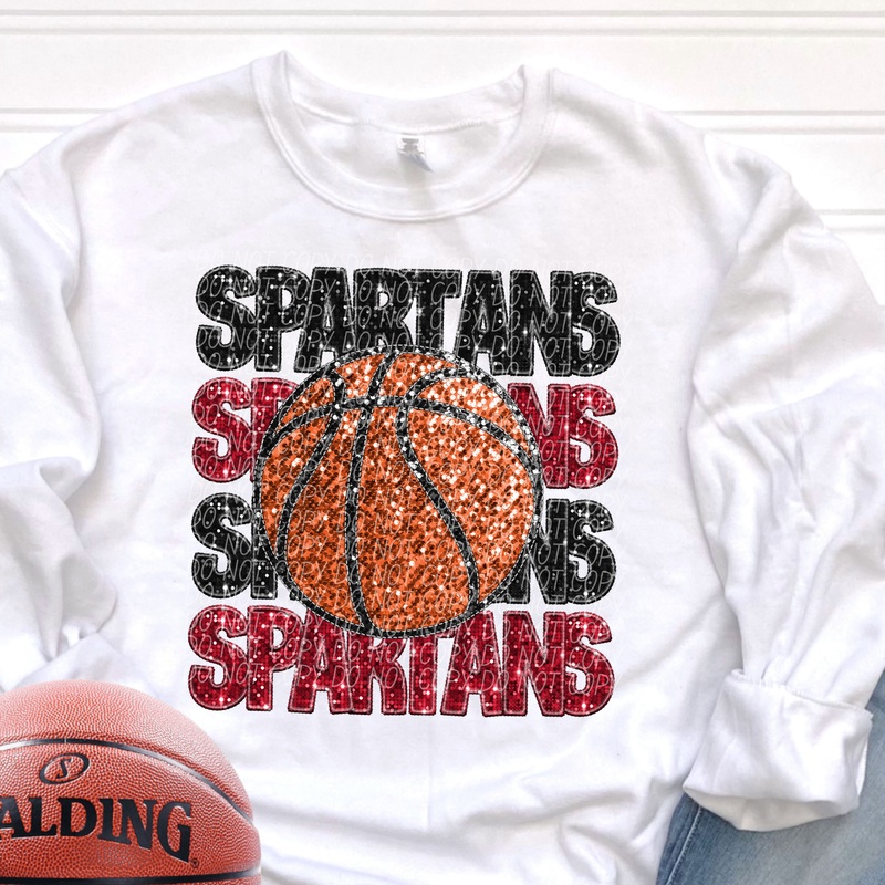SPARTANS BLACK RED|Infant|Toddler|Youth 8.5|Adult 11″|Adult 12″