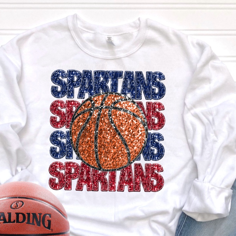 SPARTANS BLUE RED|Infant|Toddler|Youth 8.5|Adult 11″|Adult 12″