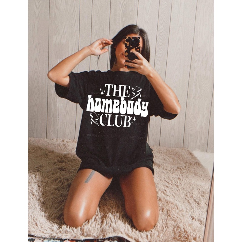 THE HOMEBODY CLUB – WHITE INK|Pocket|Infant|Toddler|Youth|Adult 11″|Adult 12″