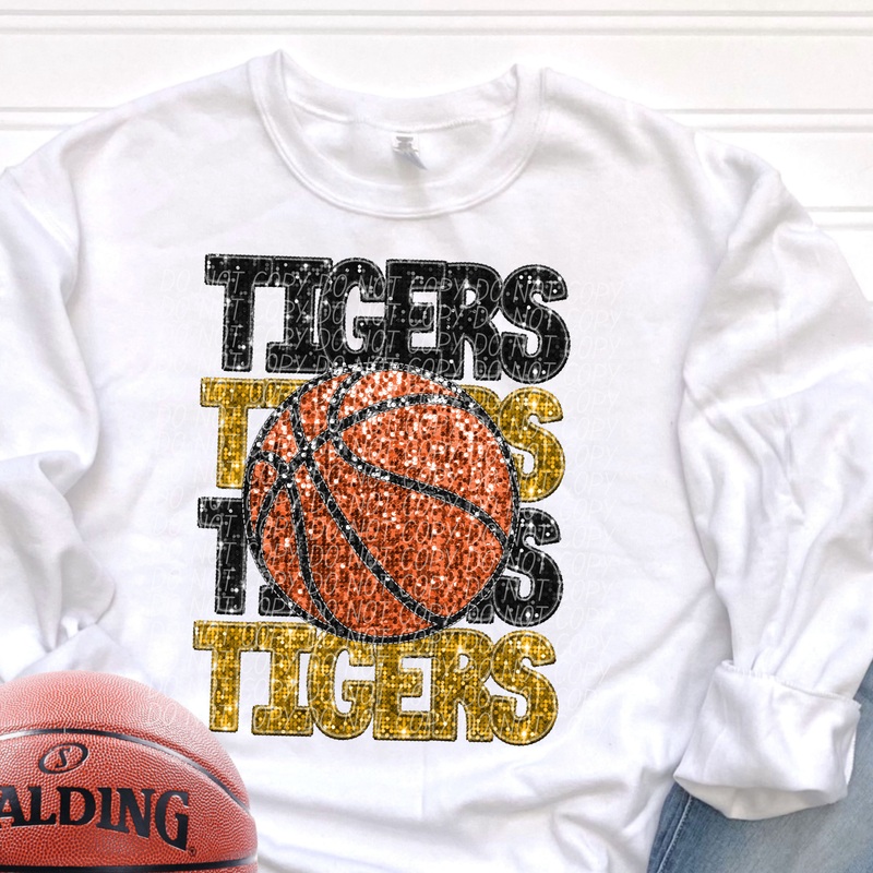 TIGERS BLACK GOLD|Infant|Toddler|Youth 8.5|Adult 11″|Adult 12″