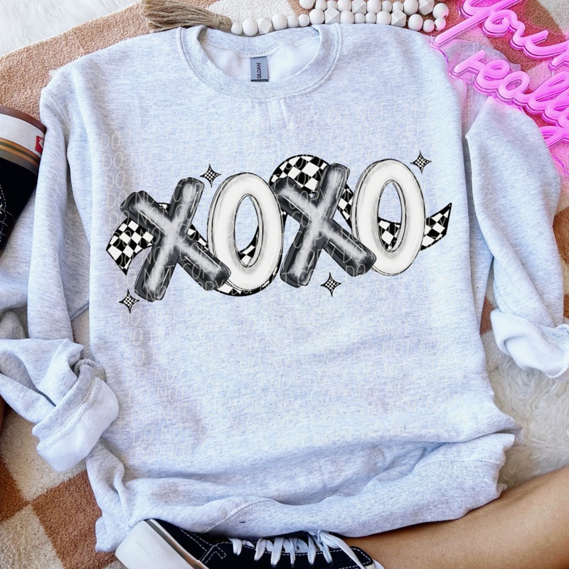 XOXO BLACK WHITE|Pocket|Infant|Toddler|Youth|Adult 11″|Adult 12″