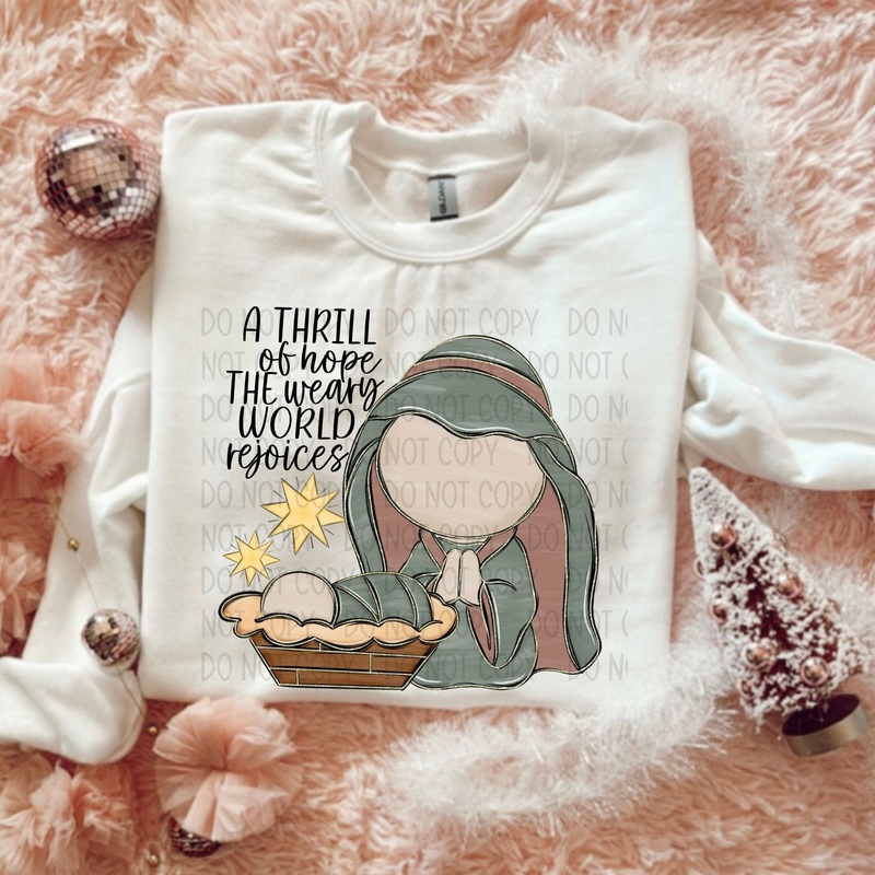 A THRILL OF HOPE|Pocket|Infant|Toddler|Youth|Adult 11″|Adult 12″