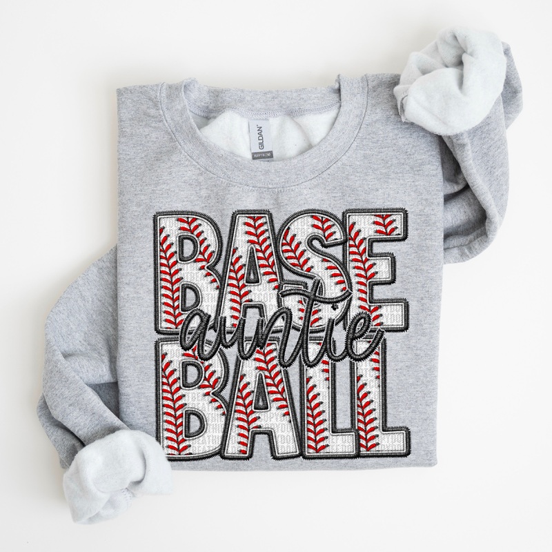 AUNTIE FAUX BASEBALL|Pocket|Infant|Toddler|Youth|Adult 11″|Adult 12″