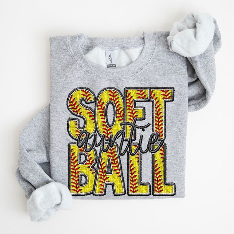 AUNTIE FAUX SOFTBALL|Pocket|Infant|Toddler|Youth|Adult 11″|Adult 12″