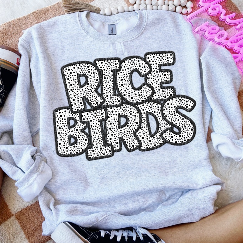 RICE BIRDS – POLKA DOT MASCOT|Pocket|Infant|Toddler|Youth|Adult 11″|Adult 12″