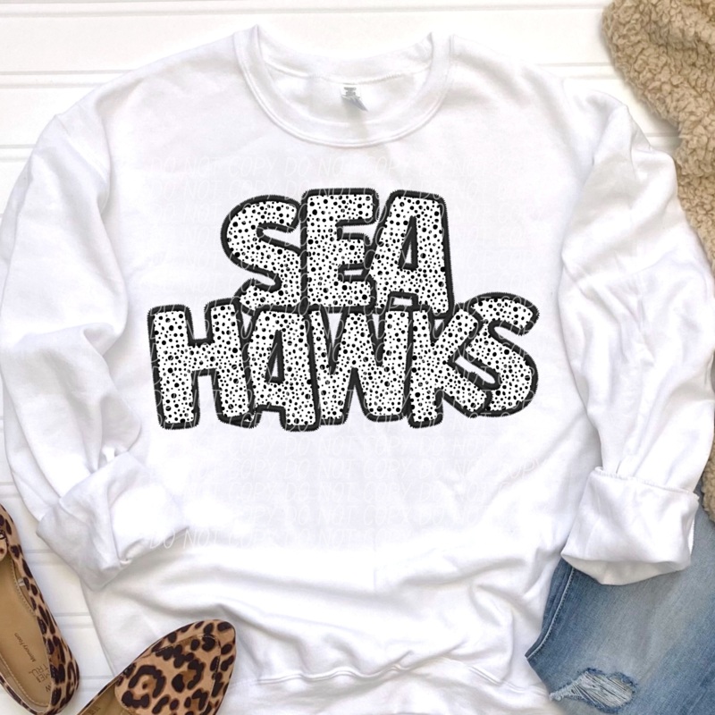 SEA HAWKS – POLKA DOT MASCOT|Pocket|Infant|Toddler|Youth|Adult 11″|Adult 12″