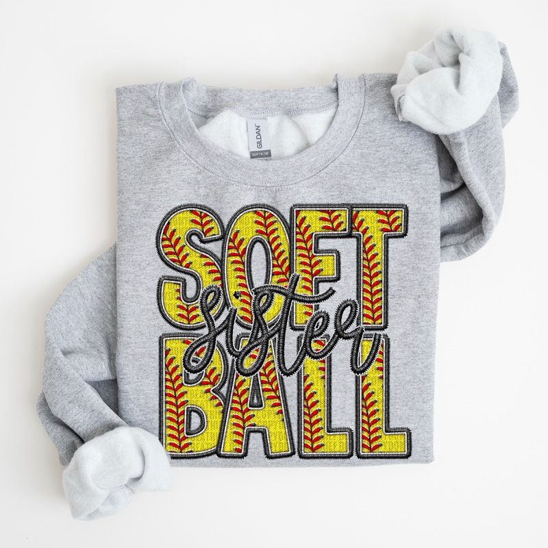 SISTER FAUX SOFTBALL|Pocket|Infant|Toddler|Youth|Adult 11″|Adult 12″