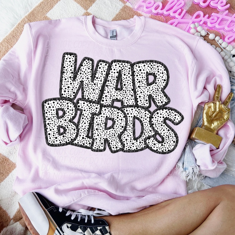 WAR BIRDS – POLKA DOT MASCOT|Pocket|Infant|Toddler|Youth|Adult 11″|Adult 12″