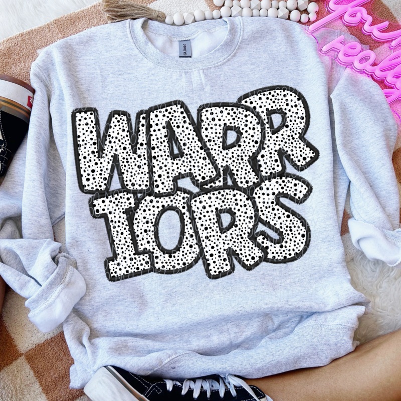 WARRIORS – POLKA DOT MASCOT|Pocket|Infant|Toddler|Youth|Adult 11″|Adult 12″