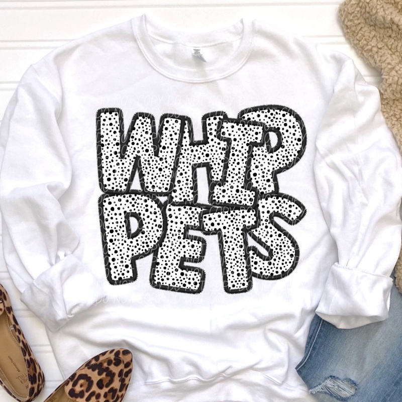 WHIPPETS – POLKA DOT MASCOT|Pocket|Infant|Toddler|Youth|Adult 11″|Adult 12″