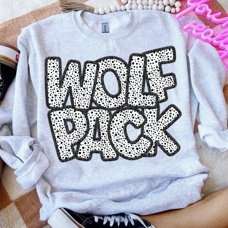 WOLF PACK – POLKA DOT MASCOT|Pocket|Infant|Toddler|Youth|Adult 11″|Adult 12″
